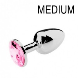 Plug Bijou Strass Rose -...