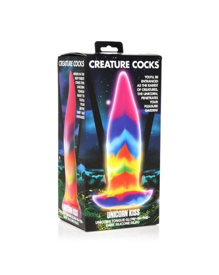 glow-in-the-dark unicorn tongue dildo 8.4