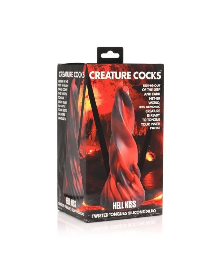 hell kiss twisted tongues dildo 7,4