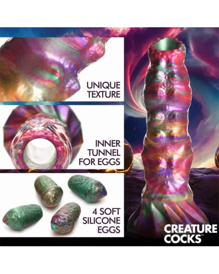 ovipositor dildo with 4 silicone eggs 9