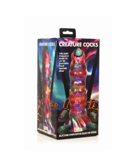 ovipositor dildo with 4 silicone eggs 9