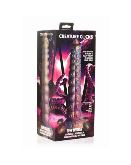 ovipositor dildo with 5 eggs deep invader tentacle