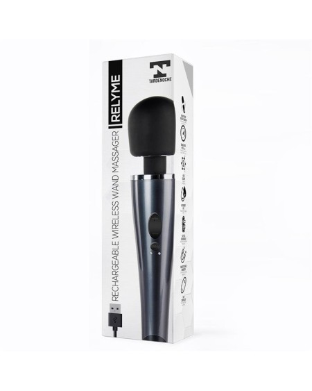 wand massager relyme usb silicone noir