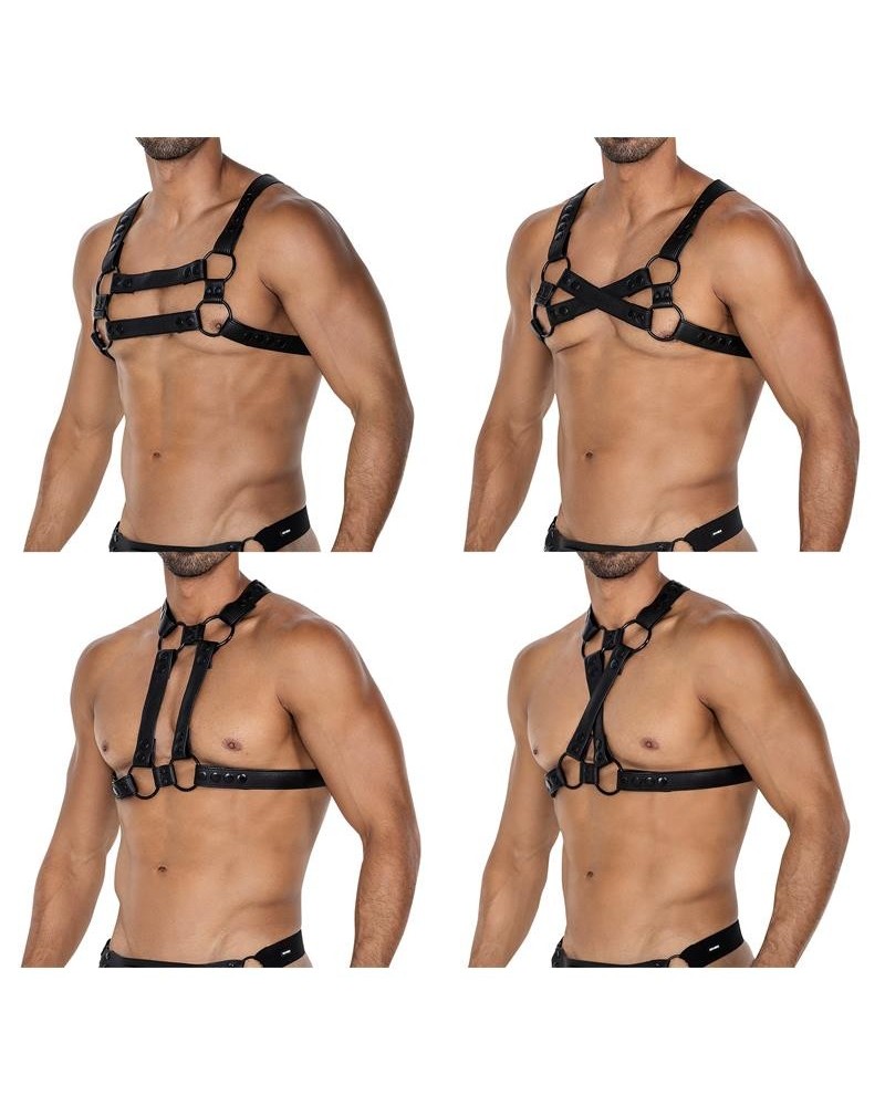 h4rness06 chest hrness 4way noir one size