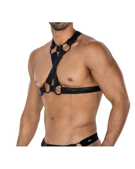 h4rness06 chest hrness 4way noir one size