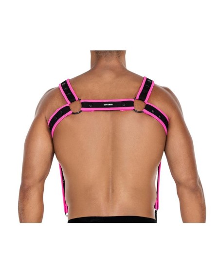 h4rness05 chest harness neon hotpink one size