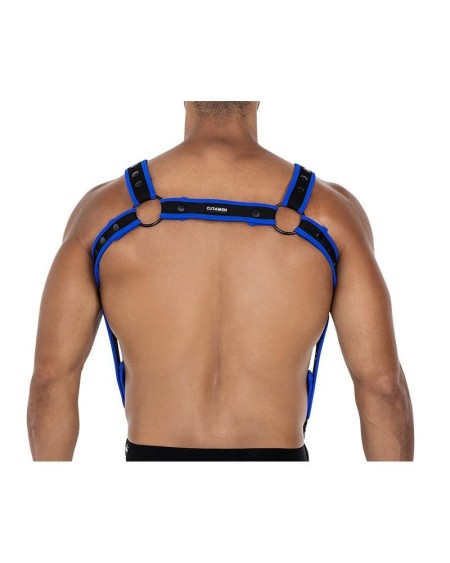 h4rness05 chest harness neon electric blue one size