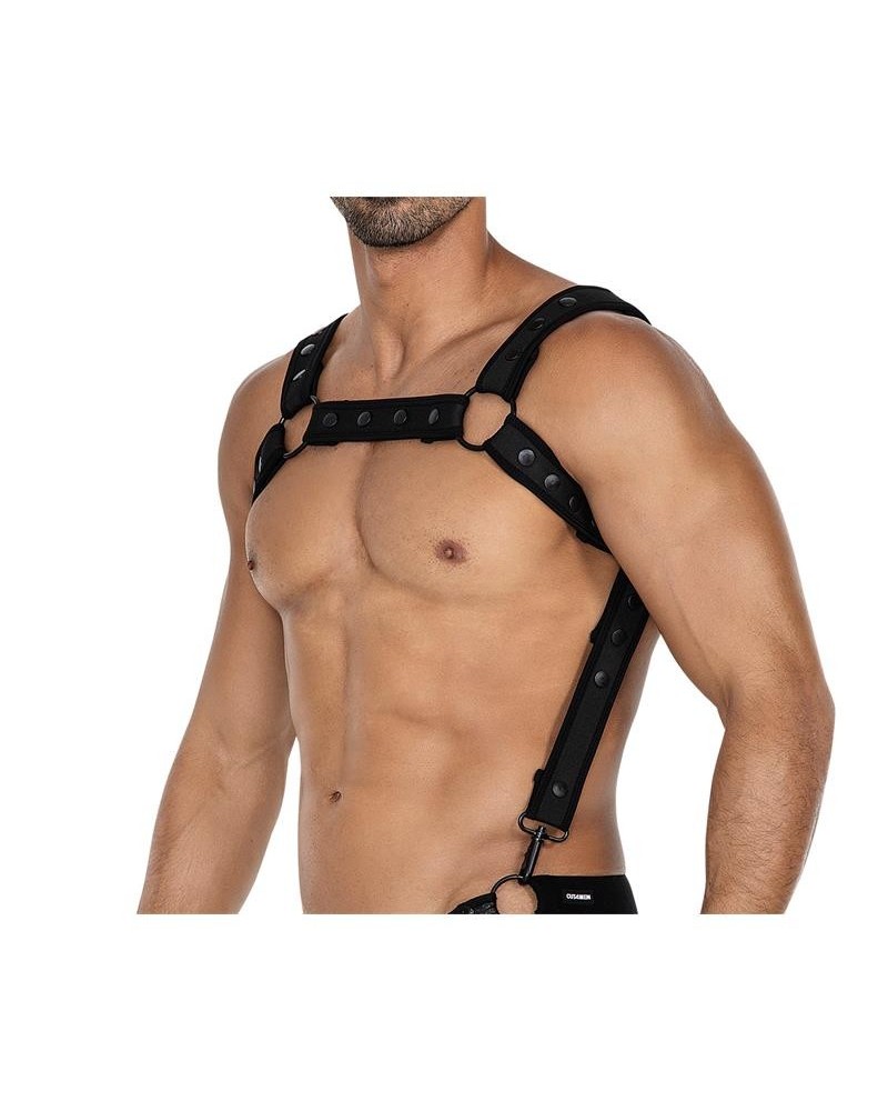 h4rness05 chest harness neon noir one size