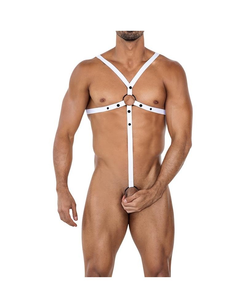 h4rness04 c-ring crossed harness white one size