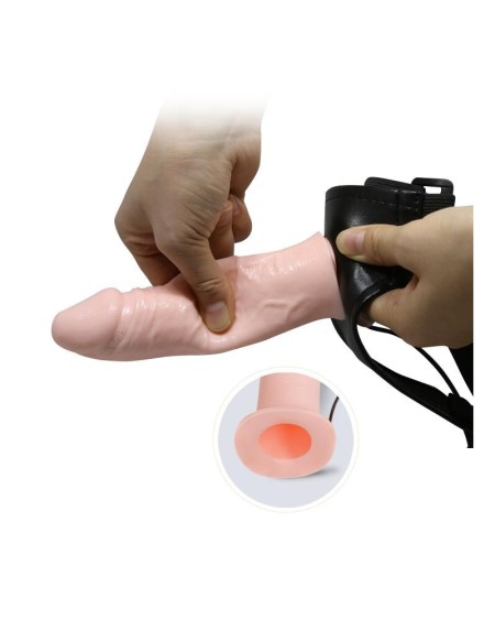 hollow strap-on with vibration 15.5 x 4.2 cm chair
