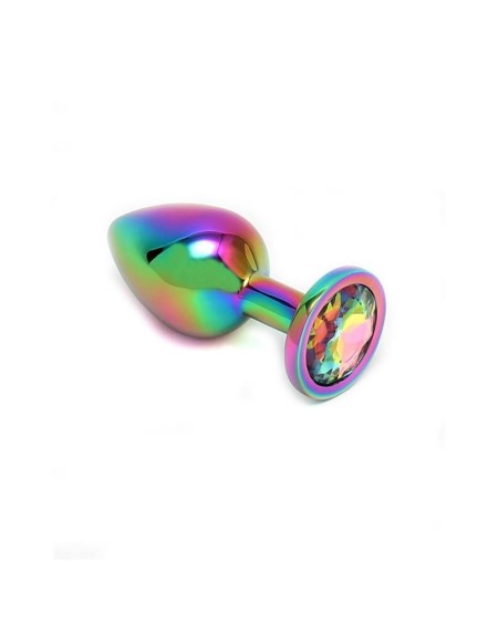 anal plug and jewel in rainbow colors plug rainbow