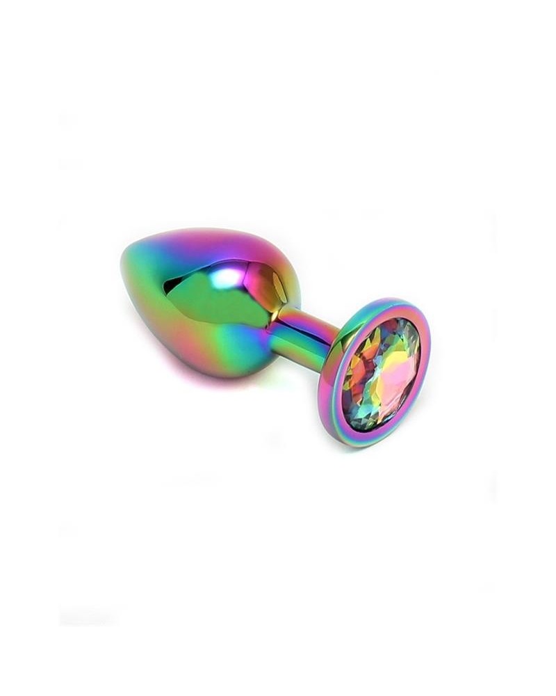 anal plug and jewel in rainbow colors plug rainbow