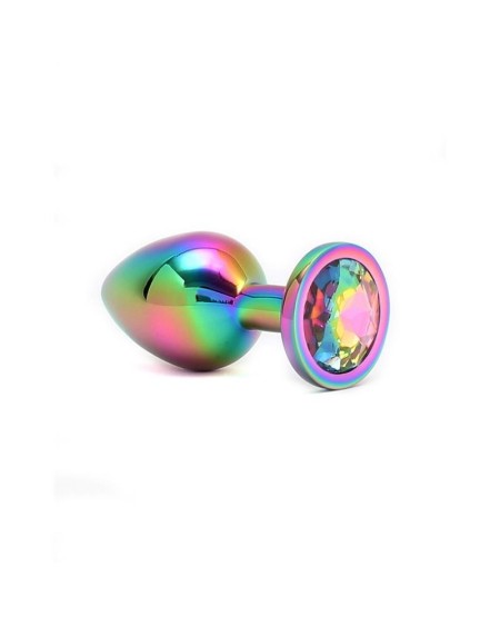 anal plug and jewel in rainbow colors plug rainbow
