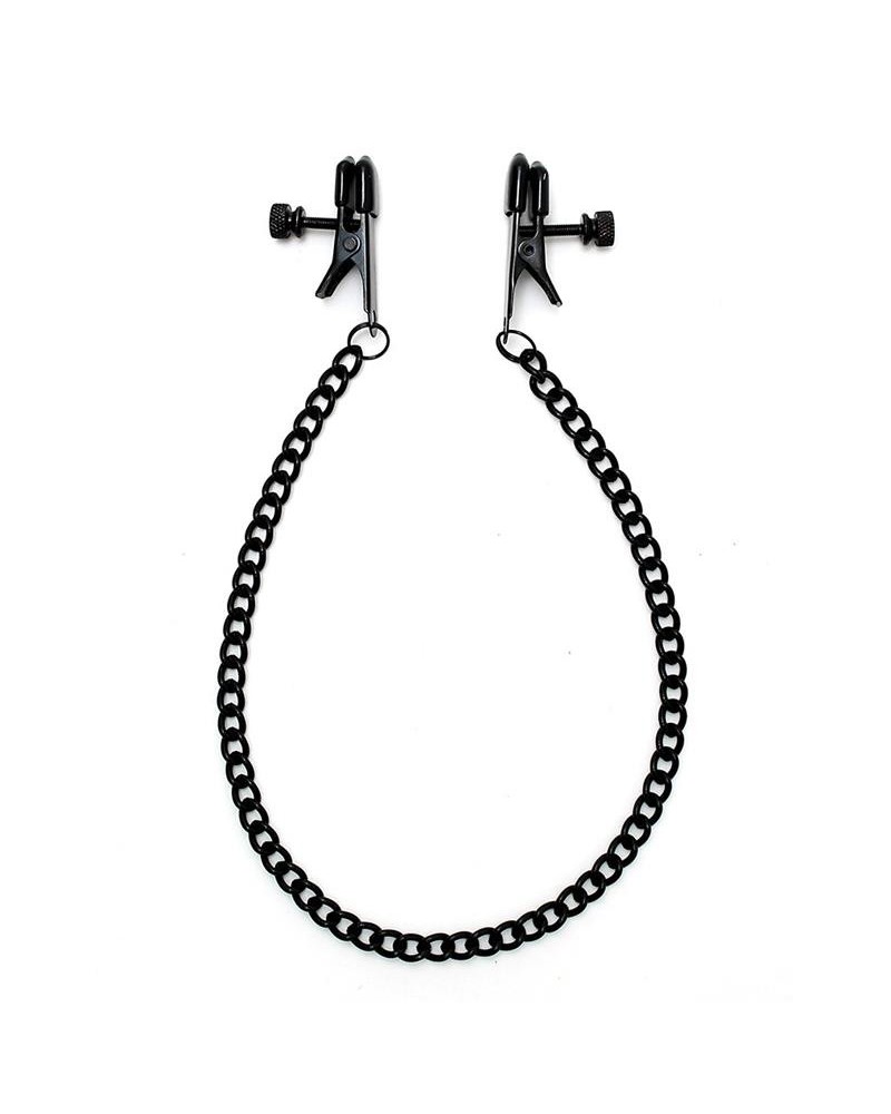 adjustable nipple clamps with noir chain