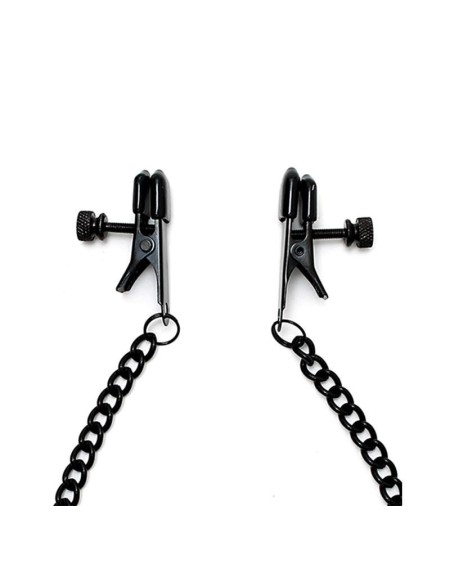 adjustable nipple clamps with noir chain