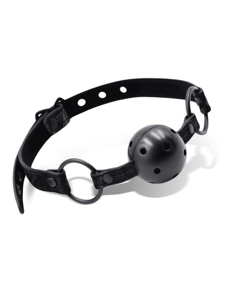 breathable gag ball sapphire vegan leather