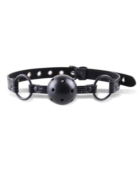 breathable gag ball sapphire vegan leather