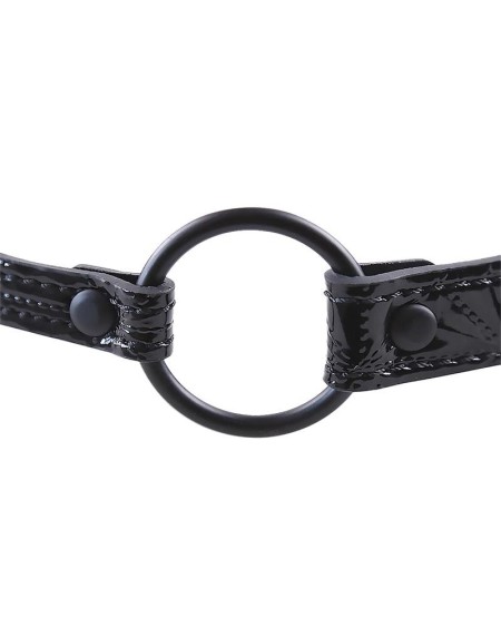 breathable gag ball sapphire vegan leather