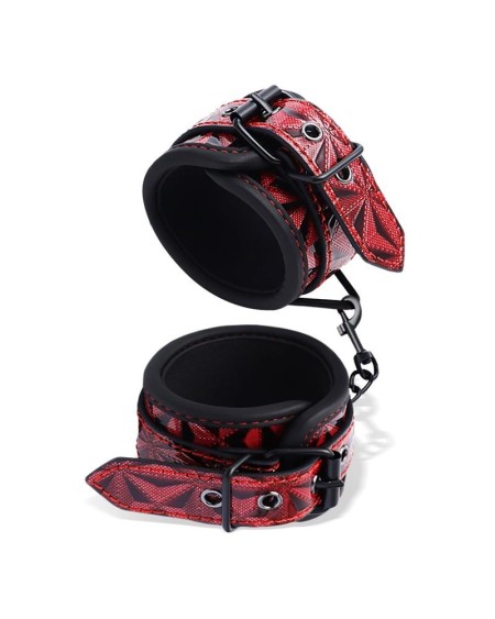 adjustable padded handcuffs diamond vegan leather