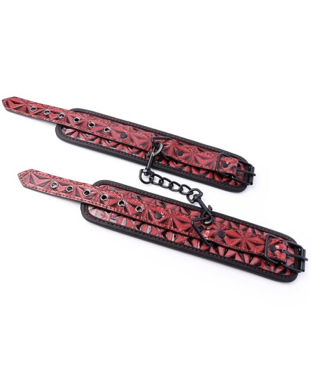 adjustable padded handcuffs diamond vegan leather