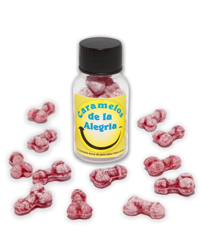 jar of 12 candies penis shape fruit flavor