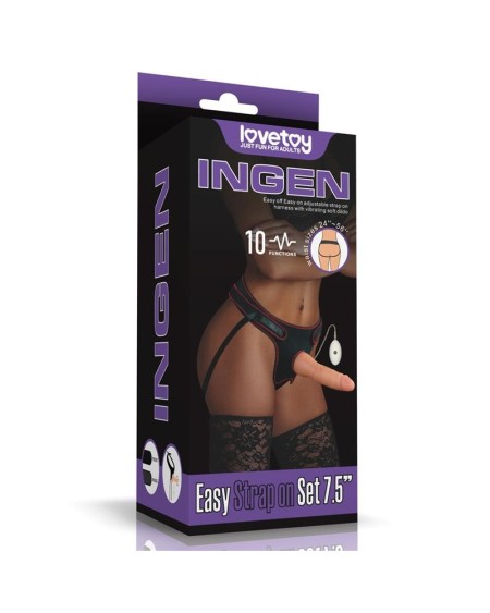 strap-on with vibrant dildo with remote control 7.5