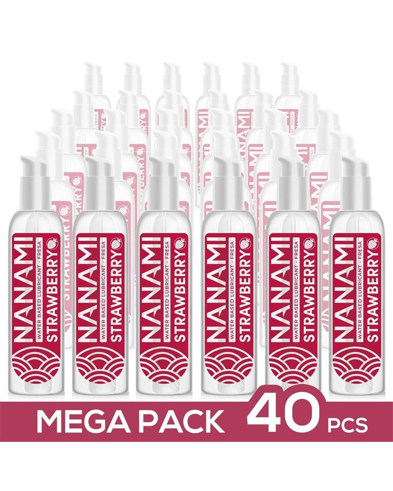 pack de 40 water based lubricant strawberry 150 ml