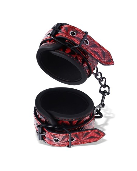 adjustable ankle cuffs diamond vegan leather