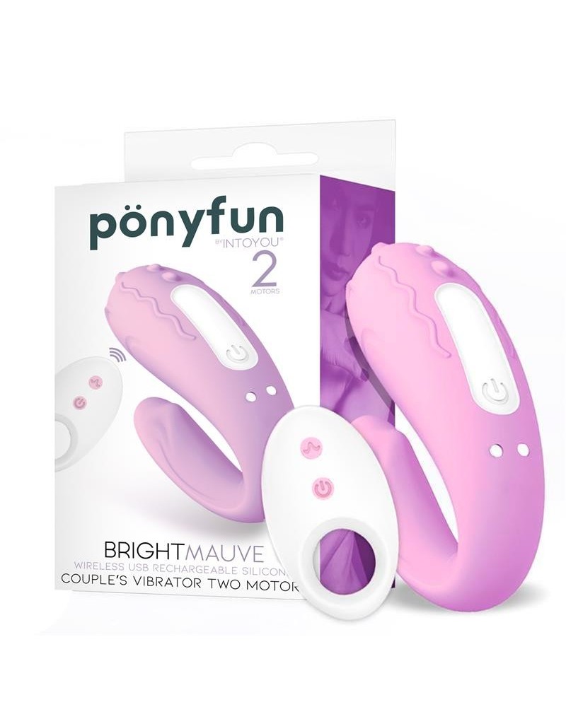 brightmauve couples vibrator two motors remote control usb silicone