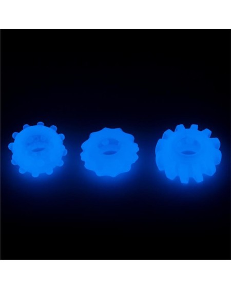 lumino play set 3 penis ring blue light