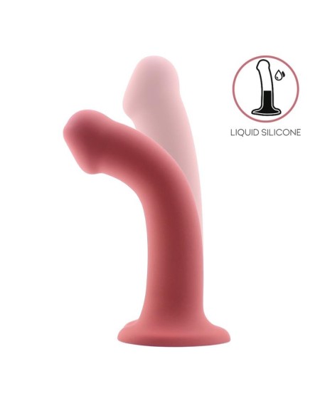 bouncy liquid silicone dildo hiper flexible 7 - 18 cm size m burgundy