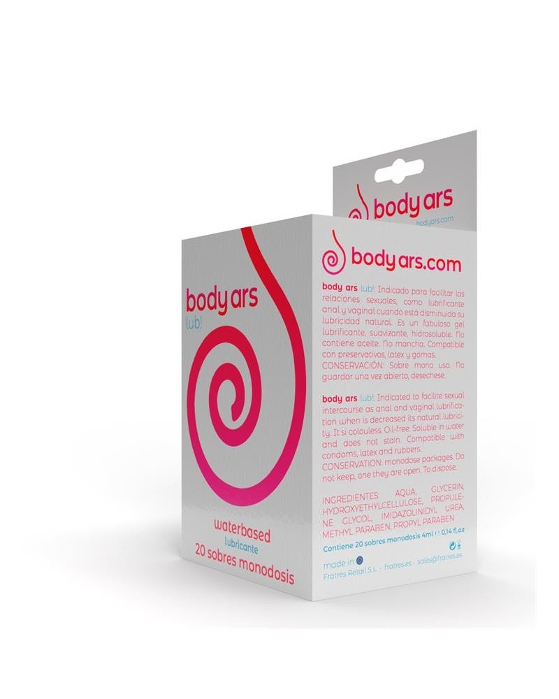 monodose natural water based lubricant gel 20 x 4 ml