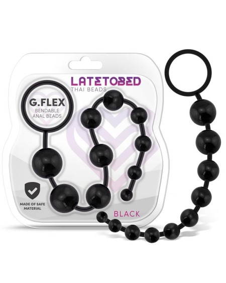 g.flex bendable thai anal beads noir