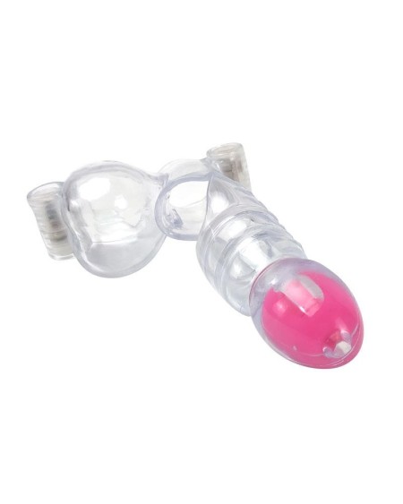 vibrant penis and testicles sleeve clear