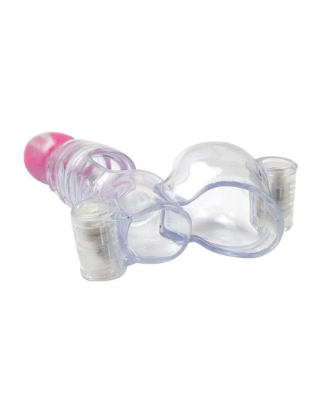 vibrant penis and testicles sleeve clear