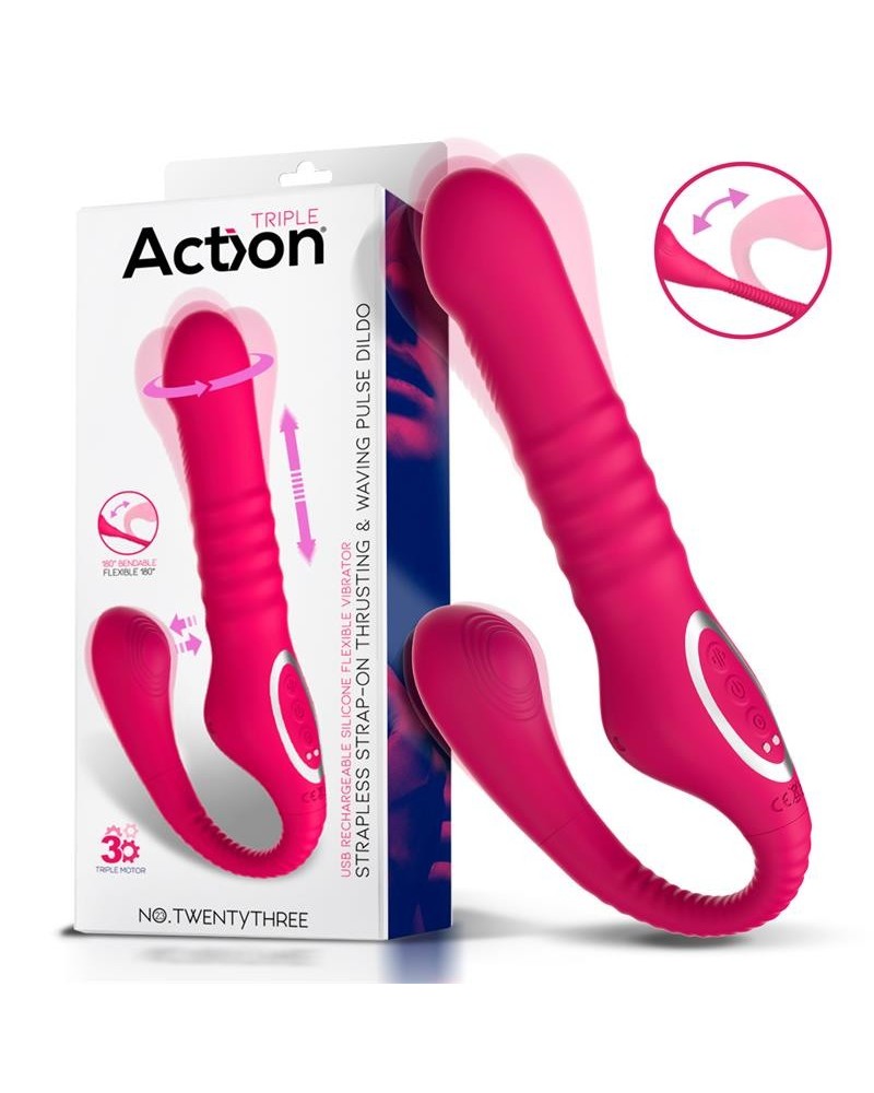 no. twentythree double vibe pulsation and thrusting flexible 180o