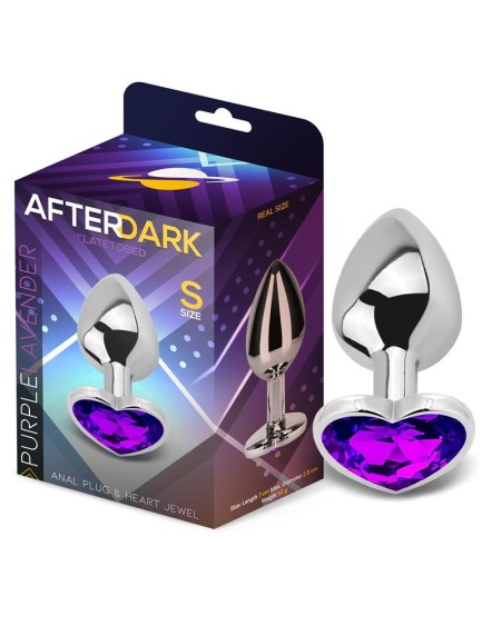 heart shaped butt plug violet lavender size s