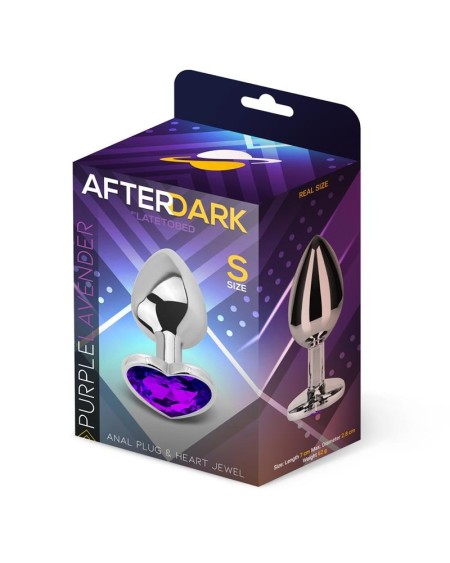 heart shaped butt plug violet lavender size s
