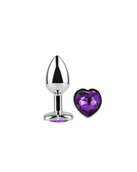 heart shaped butt plug violet lavender size s