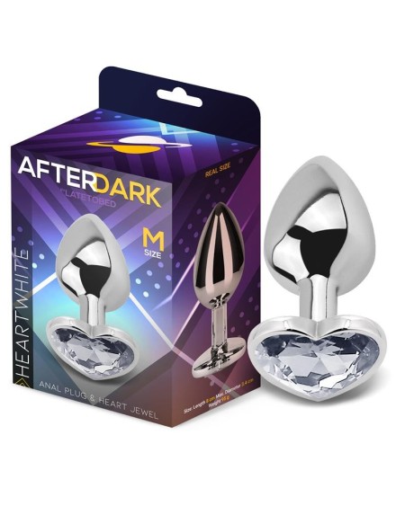 heart shaped butt plug white size m