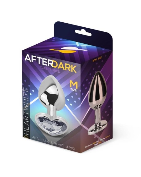 heart shaped butt plug white size m