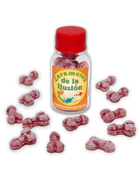 jar of 12 candies penis shape fruit flavor.