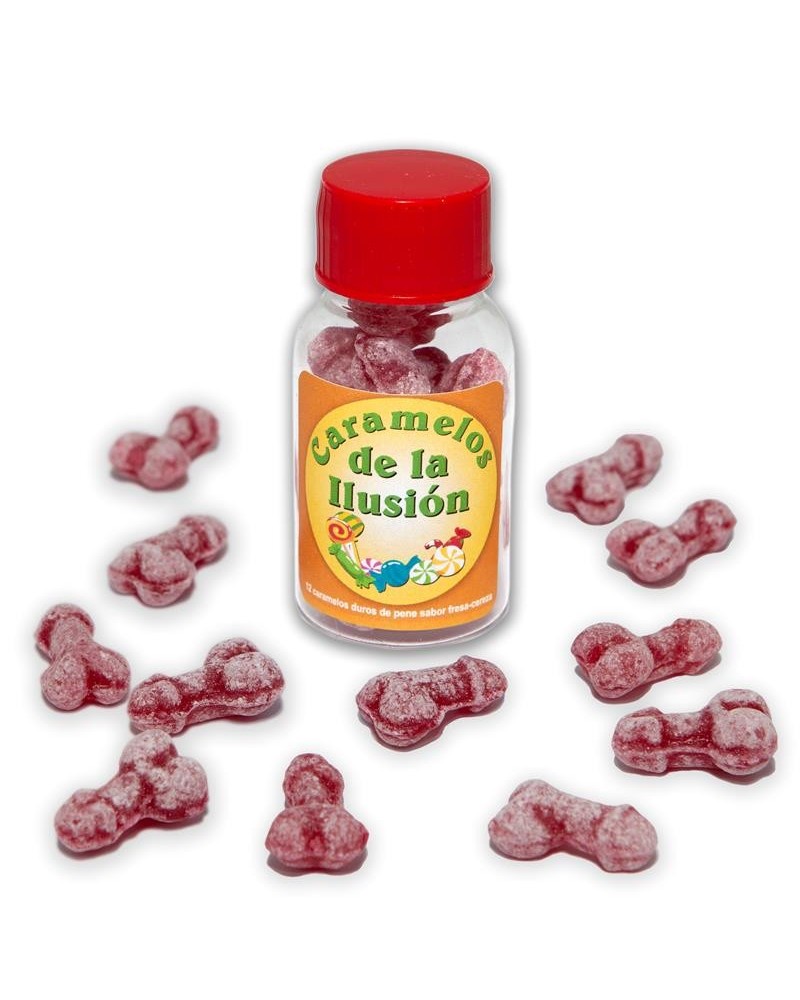 jar of 12 candies penis shape fruit flavor.