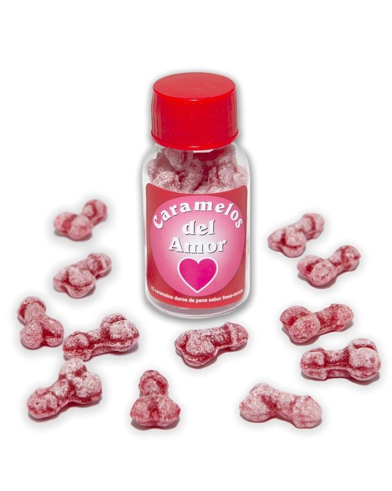 jar of 12 candies penis shape fruit flavor