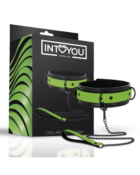 glow in the dark collar with leash