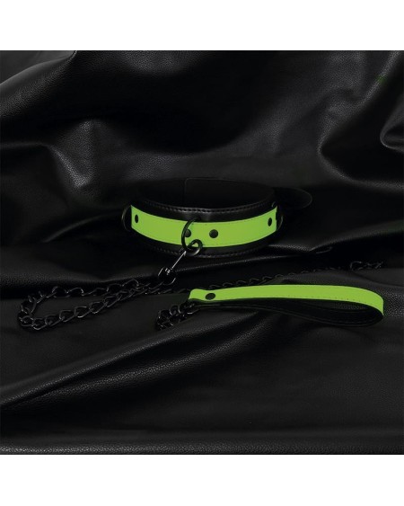 glow in the dark collar with leash