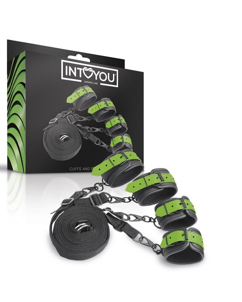 glow in the dark cuffs and restraints bed set