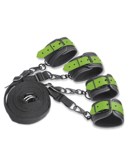 glow in the dark cuffs and restraints bed set