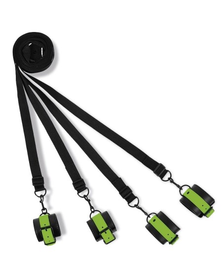 glow in the dark cuffs and restraints bed set