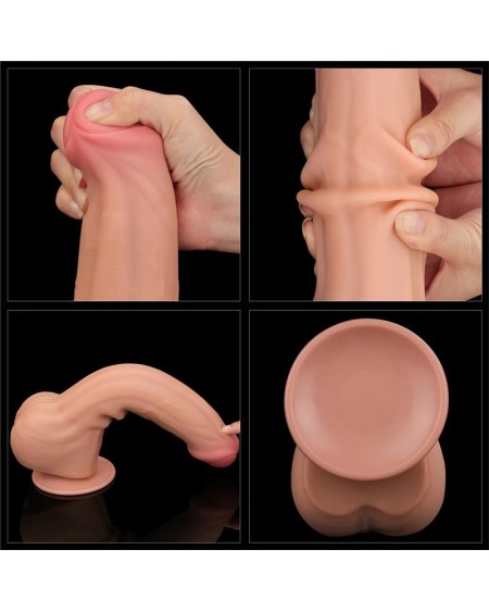 dildo dual layer sliding peau 11.5